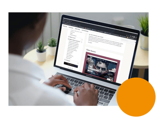 woman looks at Spektrix Partner Directory on laptop