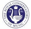 The Royal Conservatory of Music, 1886, two outward facing swans make a lyre