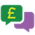 two chat bubbles with pound symbol