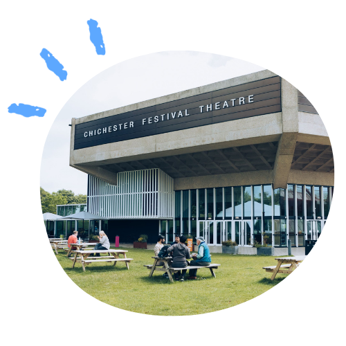 an image of the exterior of the Chichester Festival Theatre