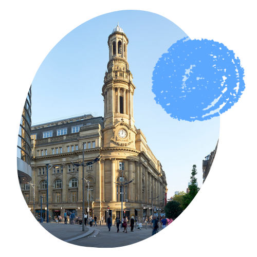 an image of the exterior of the Royal Exchange Theatre