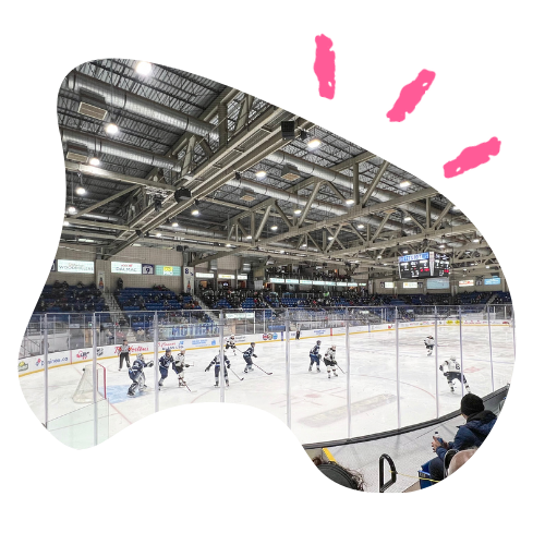 an image of a hockey game going on at the Eastlink Centre PEI
