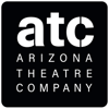 Arizona Theatre Company logo, showing stencilled white letters ATC on a black background