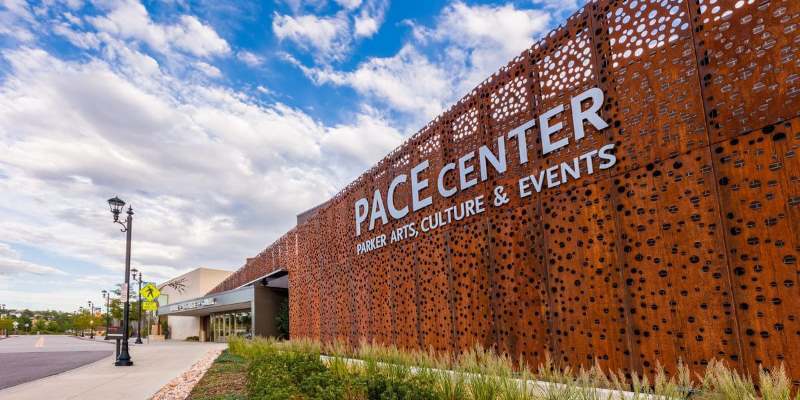 The exterior of the Pace Center in Denver, Colorado.