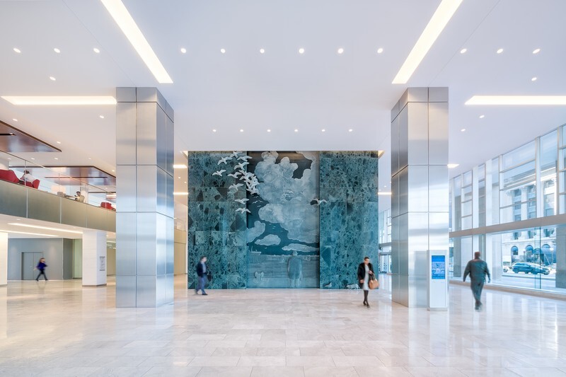 The lobby of WaterPark Place in Toronto, Ontario.