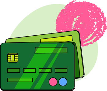 an illustration of credit cards