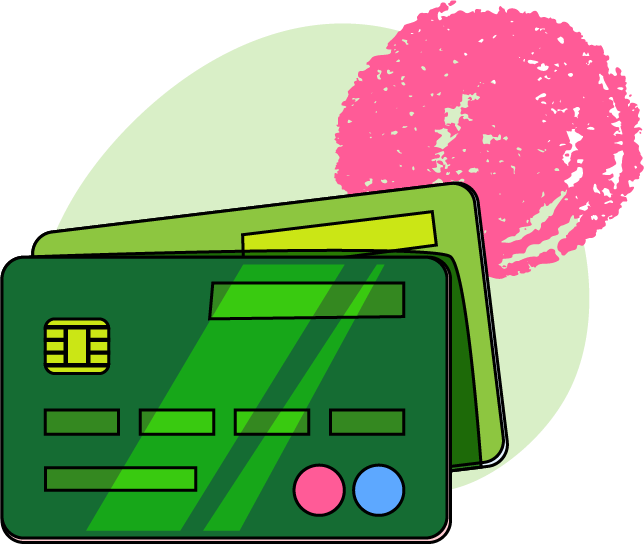 an illustration of credit cards
