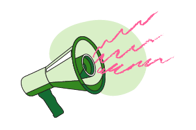 an illustration of a bullhorn to represent marketing