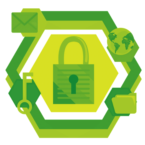 illustration padlock data security