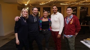 A group of staff at a social event