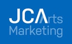 JCA Arts Marketing logo in white, royal blue, and light blue
