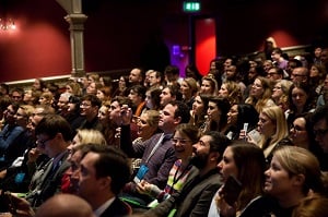 An audience of arts professionals at the Spektrix conference