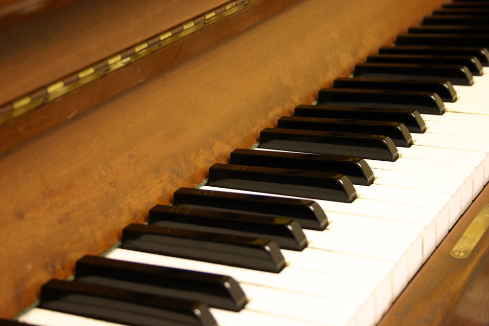 Wooden Piano Keyboard