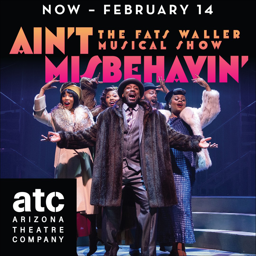 A Facebook and Instagram ad for Ain' Misbehavin, the Fats Waller musical show, at Arizona Theatre Company.