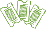 an illustration of fanned out tickets