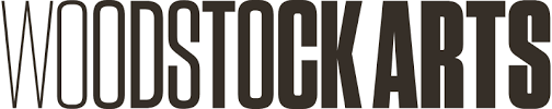 Woodstock Arts, a text logo fading from light font to heavy