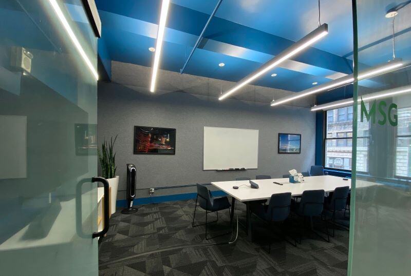 A meeting room in the Spektrix New York office.