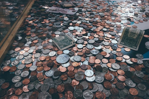 money-coins-notes-box-collection