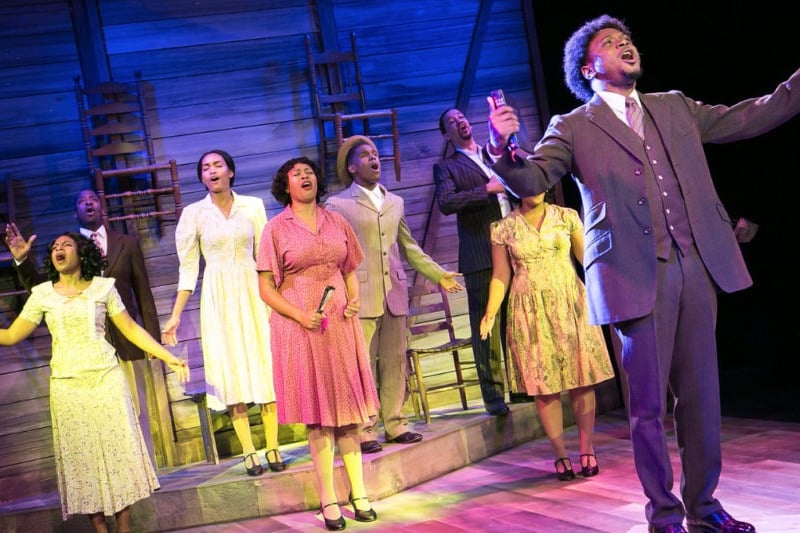 Congregation onstage in The Color Purple at Actors Express in Atlanta, Georgia