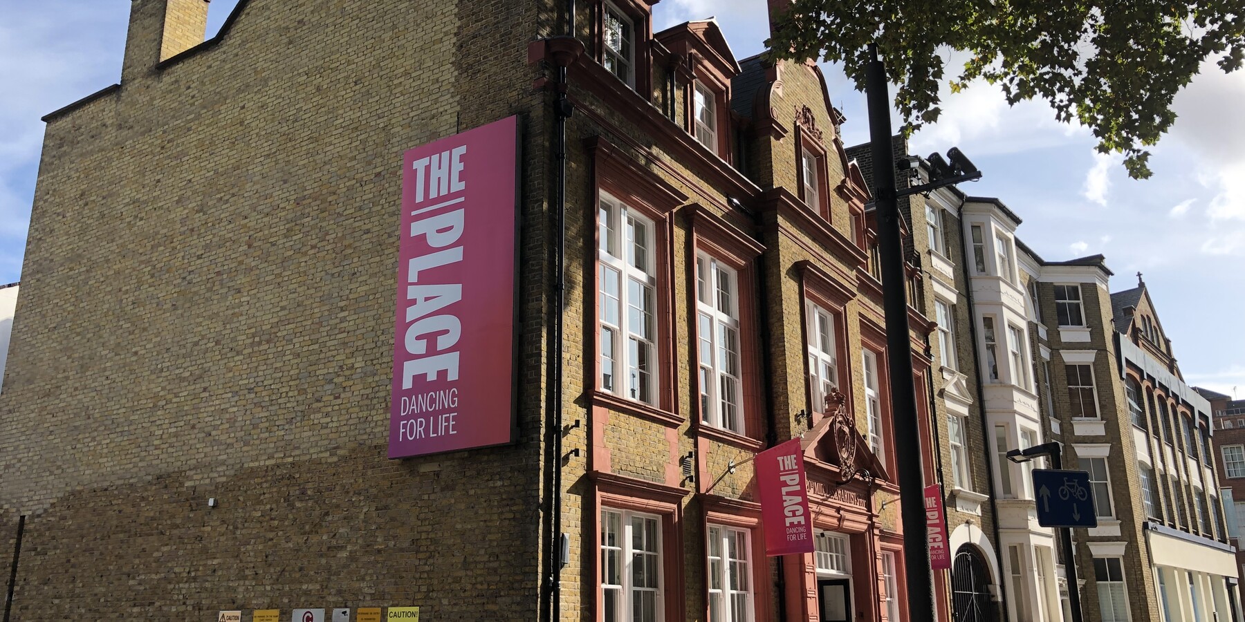 A view of The Place, a venue in London, from the side.