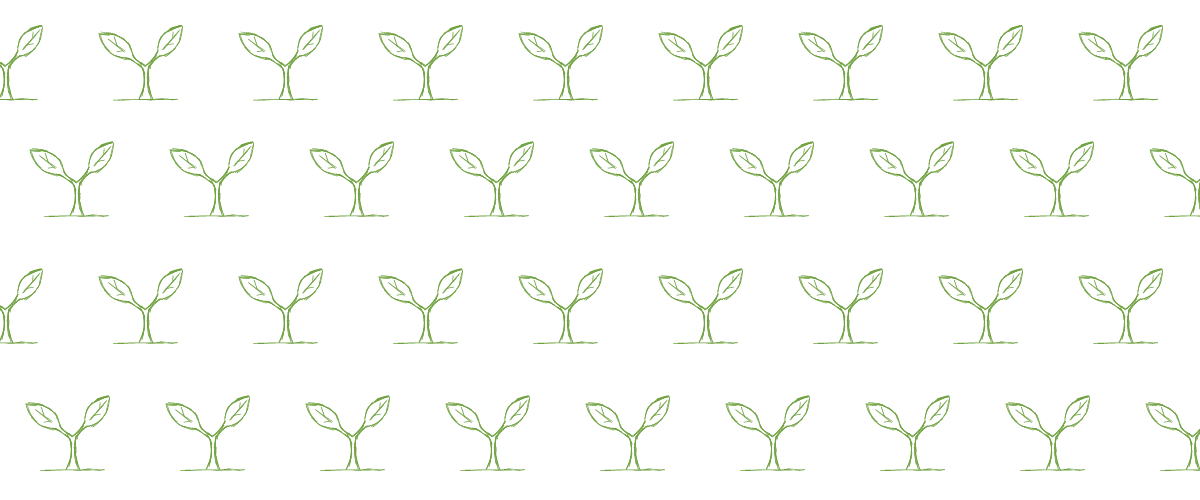green pencil sketch seedling pattern