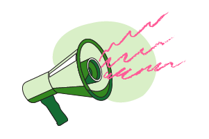 an illustration of a bullhorn to represent marketing