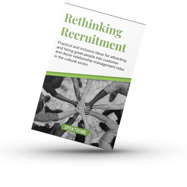Front cover of Rethinking Recruitment guide