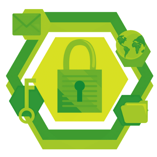 padlock with web elements