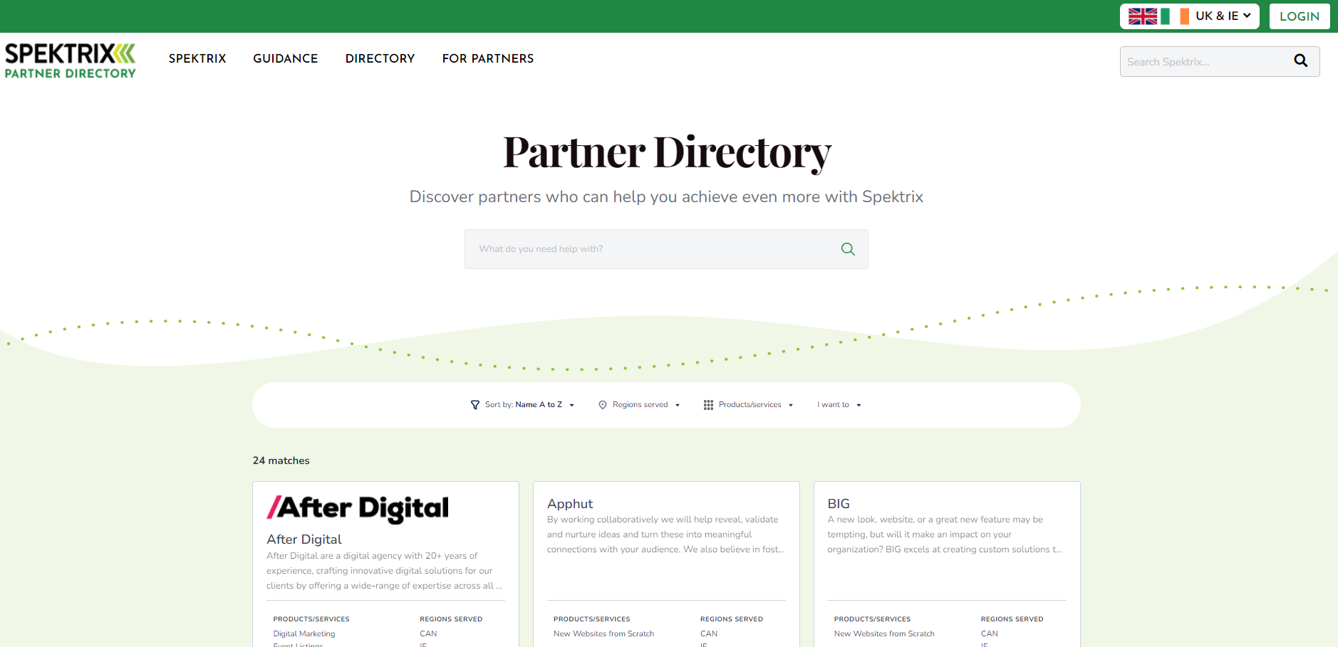 Partner Directory Screenshot