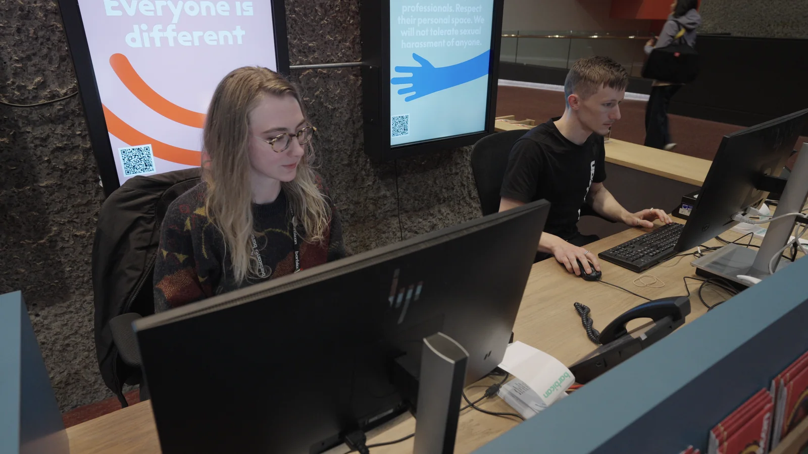 Barbican Box Office Staff At Computers