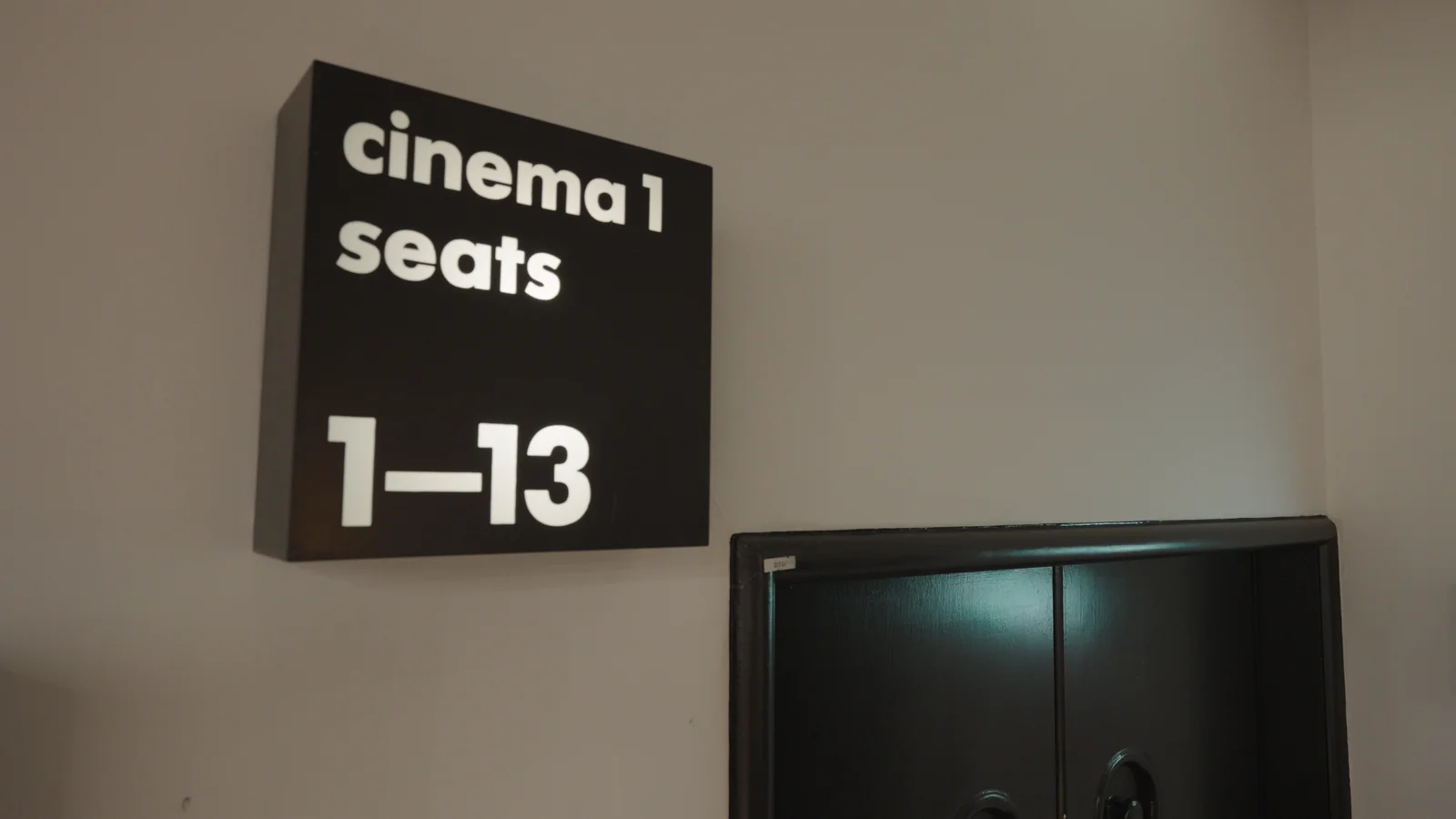 Barbican Cinema One Seats Wayfinding Sign