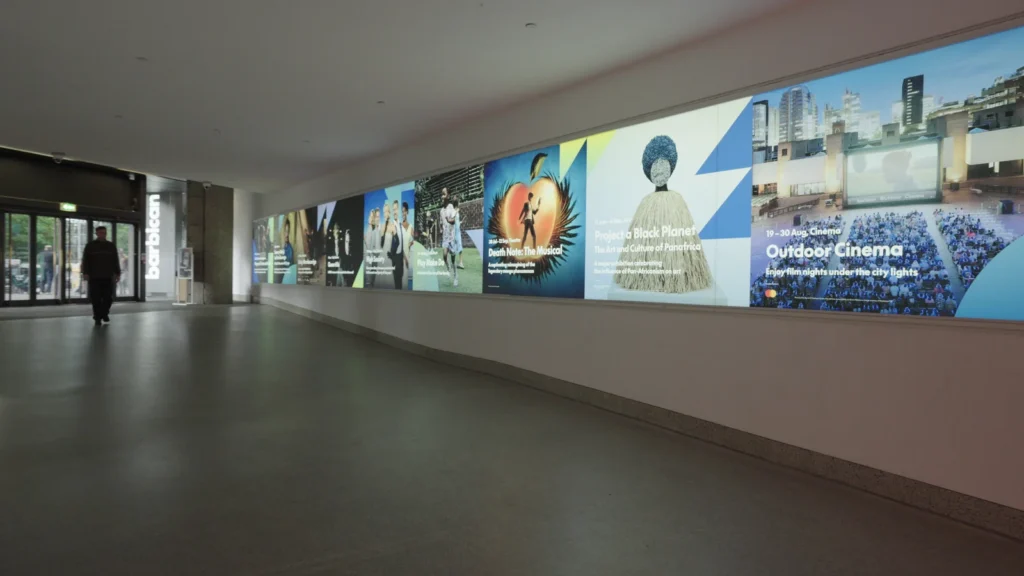 Barbican Corridor Digital Posters Wide