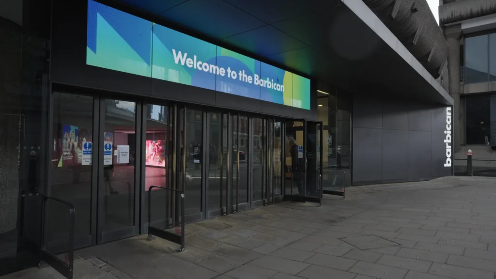 Barbican Main Entrance Welcome Screen 2