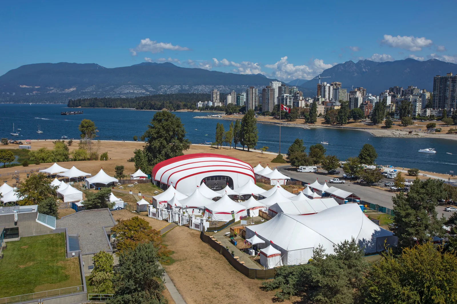 Bard On The Beach Aerial Venue Waterfront And City