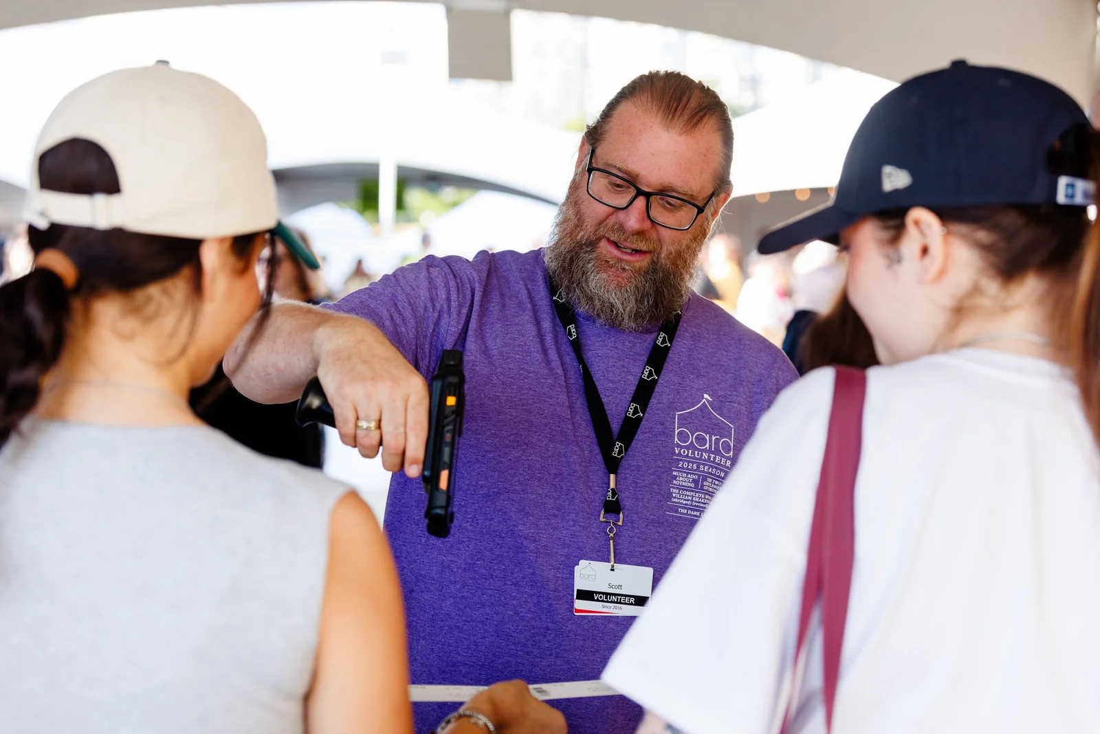 Bard On The Beach Ticket Scanning Guests At Entry Photo Credit Sarah Race Photography