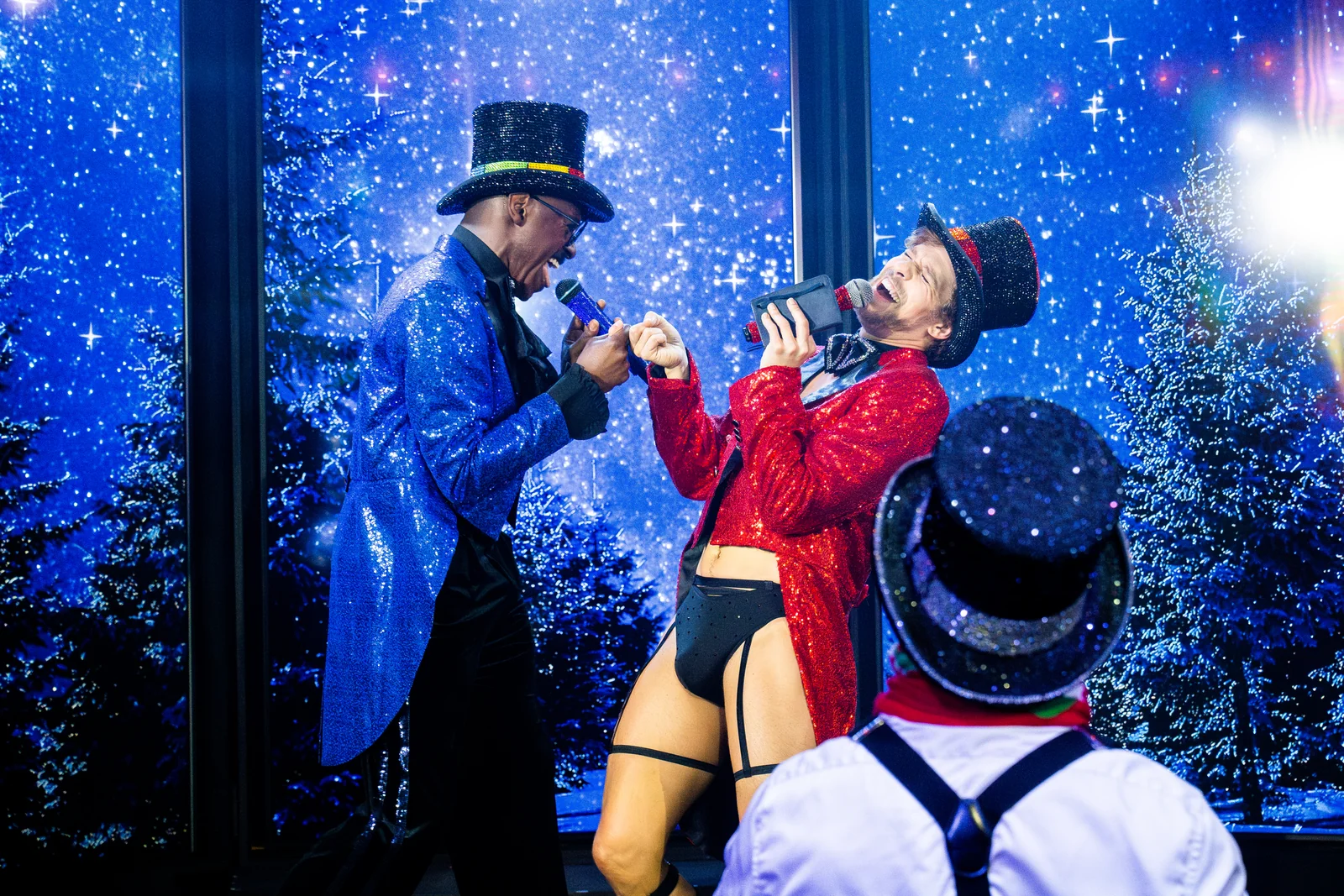 Can Can Culinary Cabaret Duet Performance With Top Hats