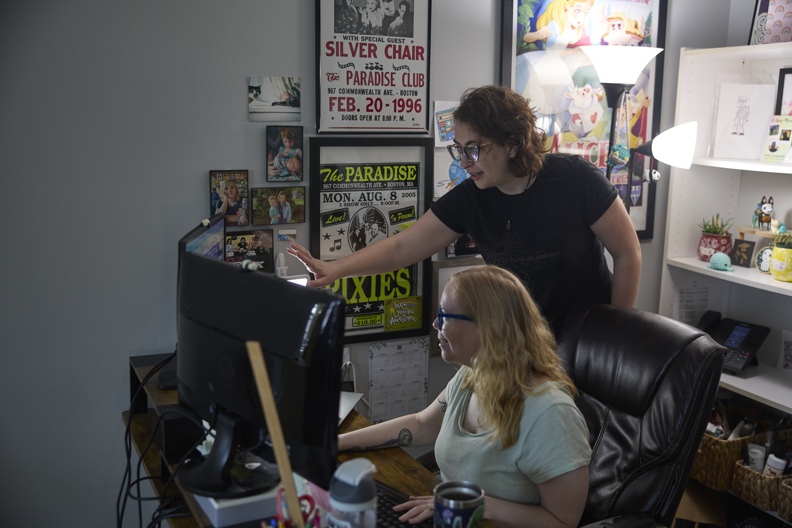 Cca Staff Helping Colleague Computer
