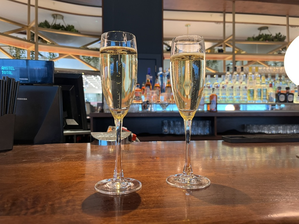 Champagne Glasses Bar Counter 1