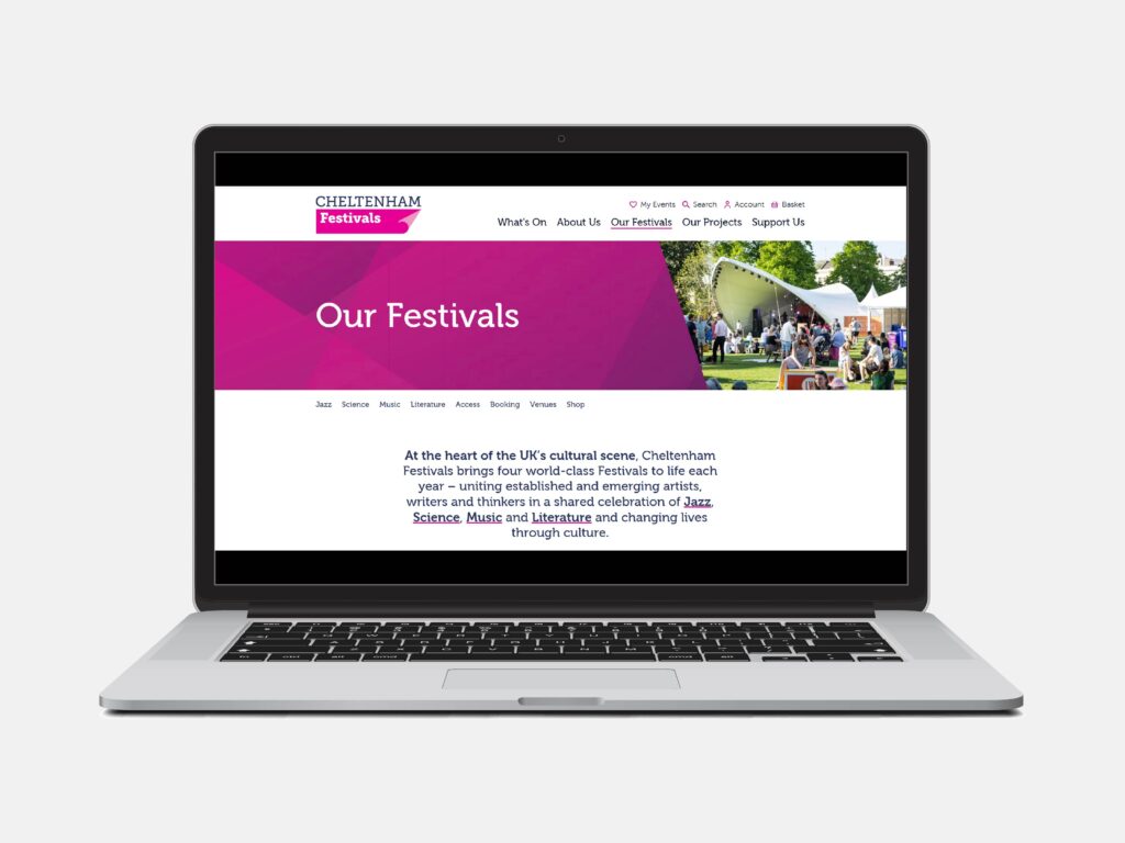 Cheltenham Festivals Website Laptop Basket Ticketing 2