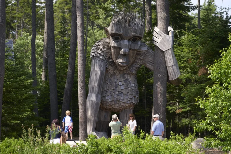 Coastal Maine Botanical Exterior Garden Troll Sculpture Art 3