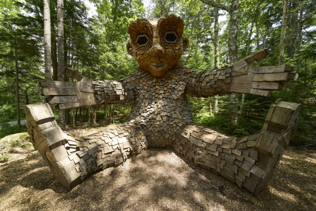 Coastal Maine Botanical Garden Exterior Troll Sculpture Art 2