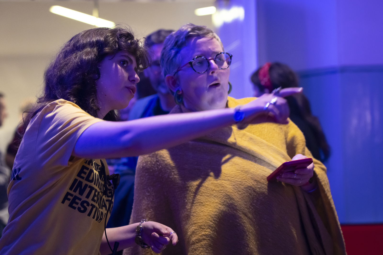 Edinburgh International Festival Bat For Lashes Festival Staff Helping Attendee