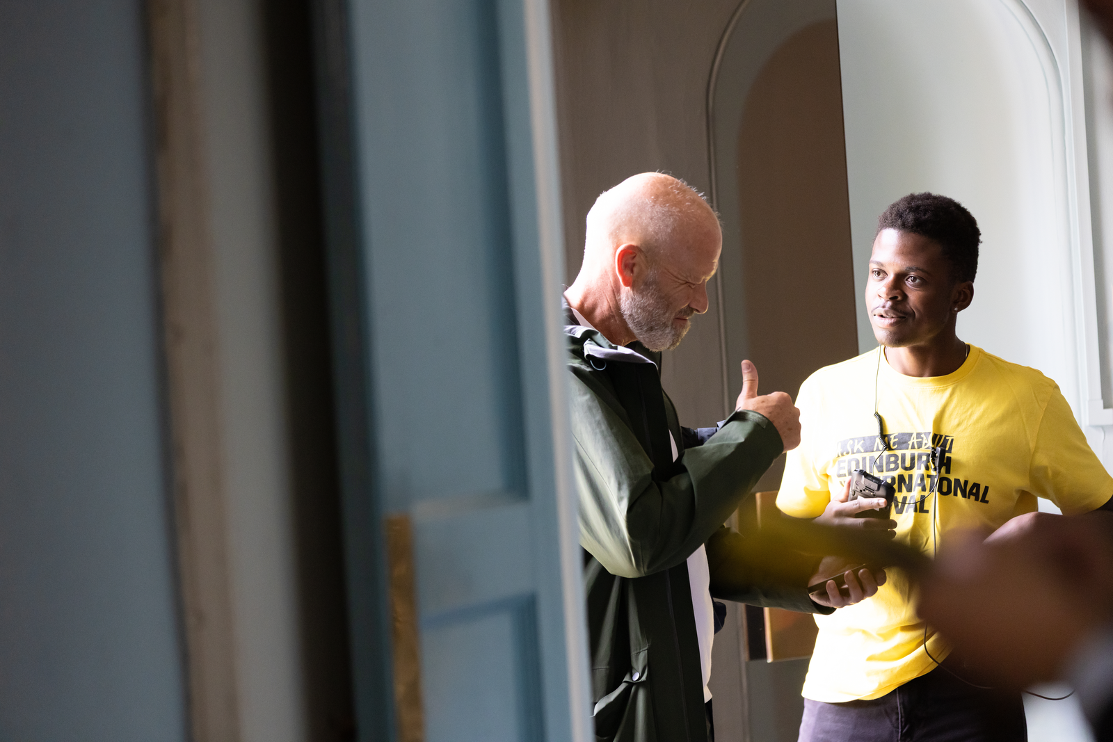 Edinburgh International Festival Maria Duenas Alexander Malofeev Backstage Artist With Staff