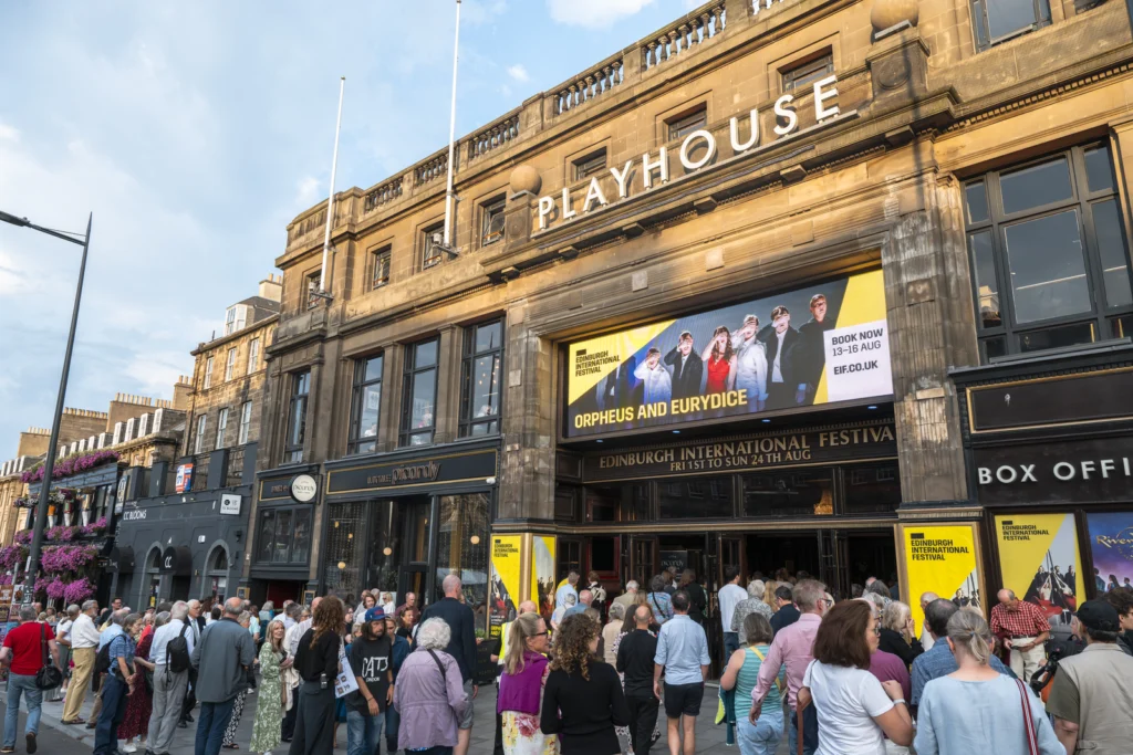 Edinburgh International Festival Orpheus And Eurydice Opening Playhouse Exterior Audience.