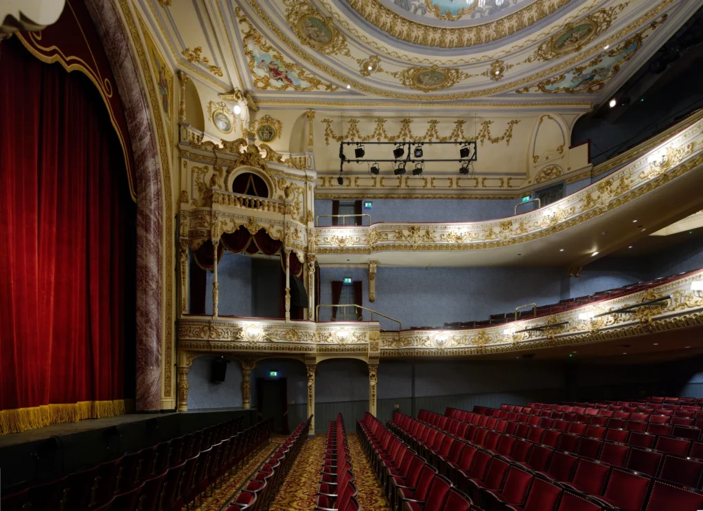 Everyman Theatre Cheltenham Ornate Auditorium Side View Photo Credit James Morris View Pictures Ltd