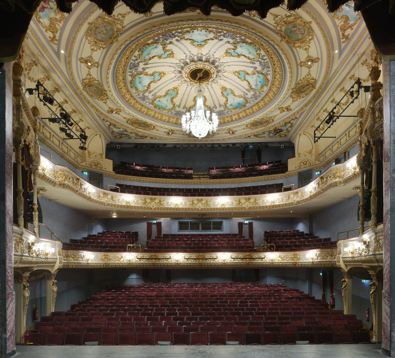 Everyman Theatre Cheltenham Ornate Auditorium Wide View.
