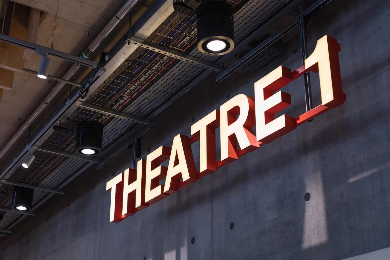 Home Manchester Theatre One Sign Close Up Photo Credit Michael Kirkham