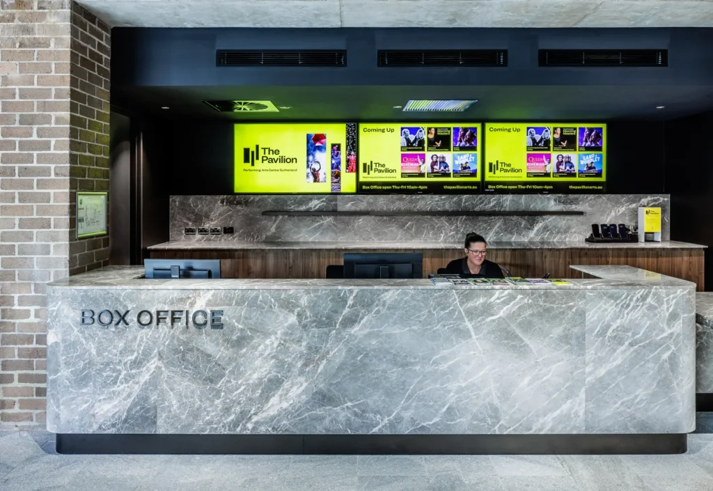 Pavilion Performing Arts Centre Box Office And Digital Signage Photo Credit Jonathan Cohen
