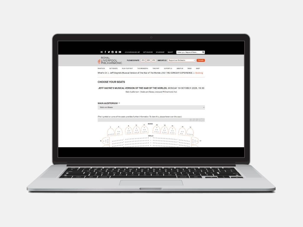 Royal Liverpool Philharmonic Website Laptop Basket Ticketing 2