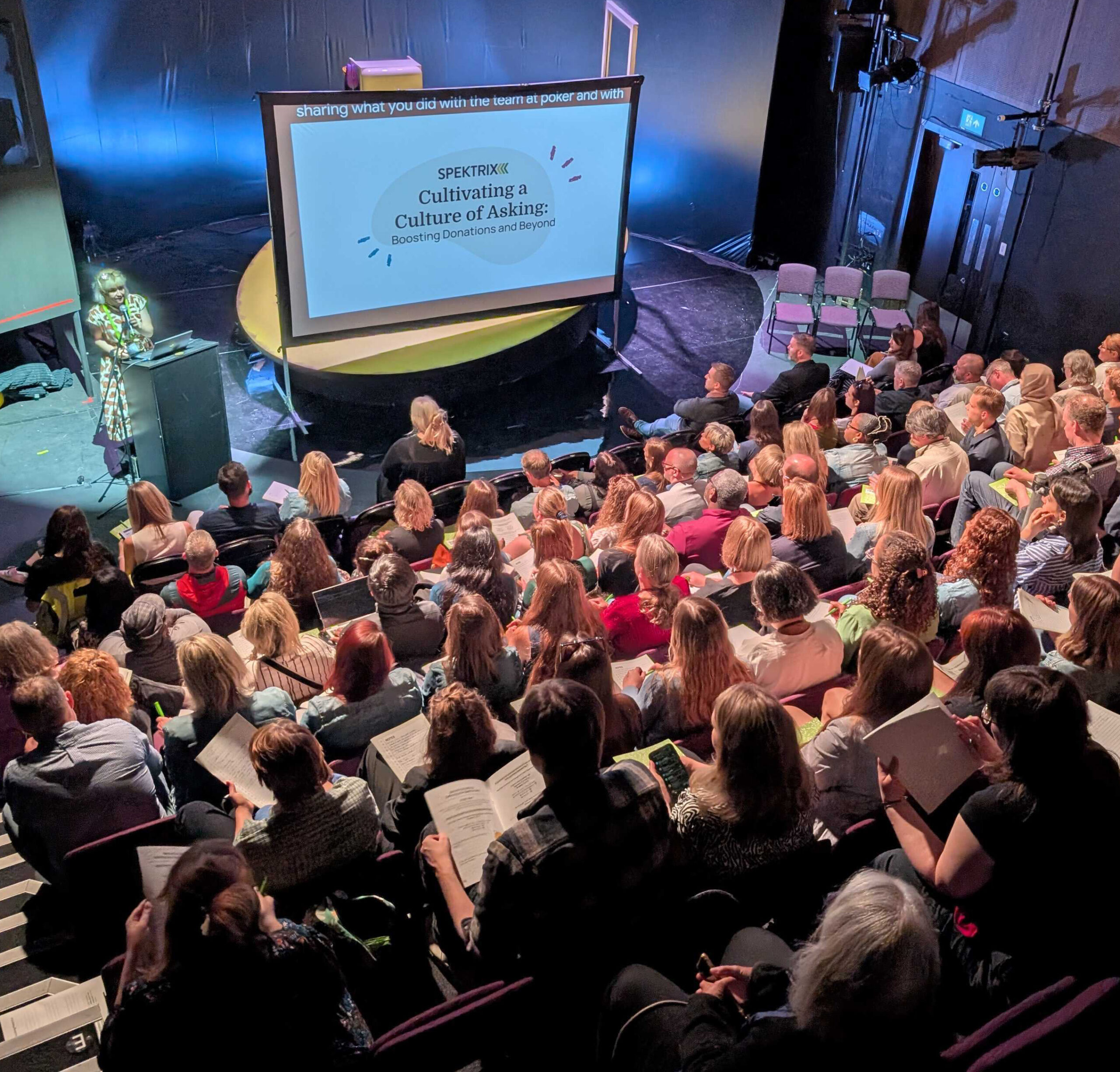 A Spektrix Team Member Giving A Talk At A London Hub Event